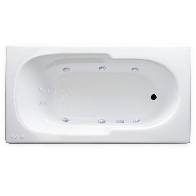 Carver Tubs 60'' x 32'' DropIn Whirlpool Acrylic Bathtub Wayfair